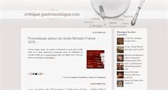 Desktop Screenshot of critique-gastronomique.com