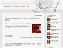 Tablet Screenshot of critique-gastronomique.com